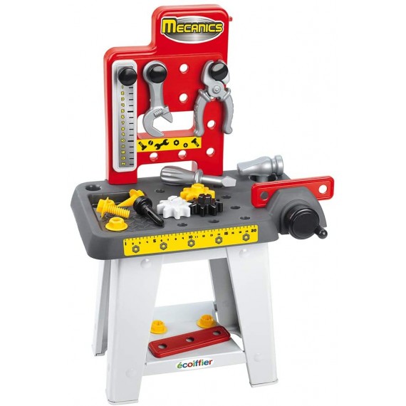 Tavolo da lavoro rosso con valigetta degli attrezzi 19 pz 7600002407