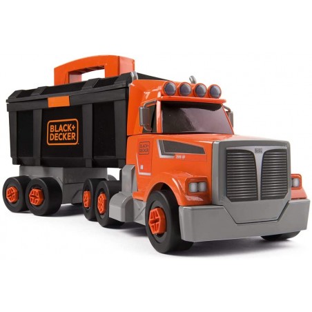 Smoby- Black+Decker Bricolo Camion con Cassetta Attrezzi, Colore, 7600360175